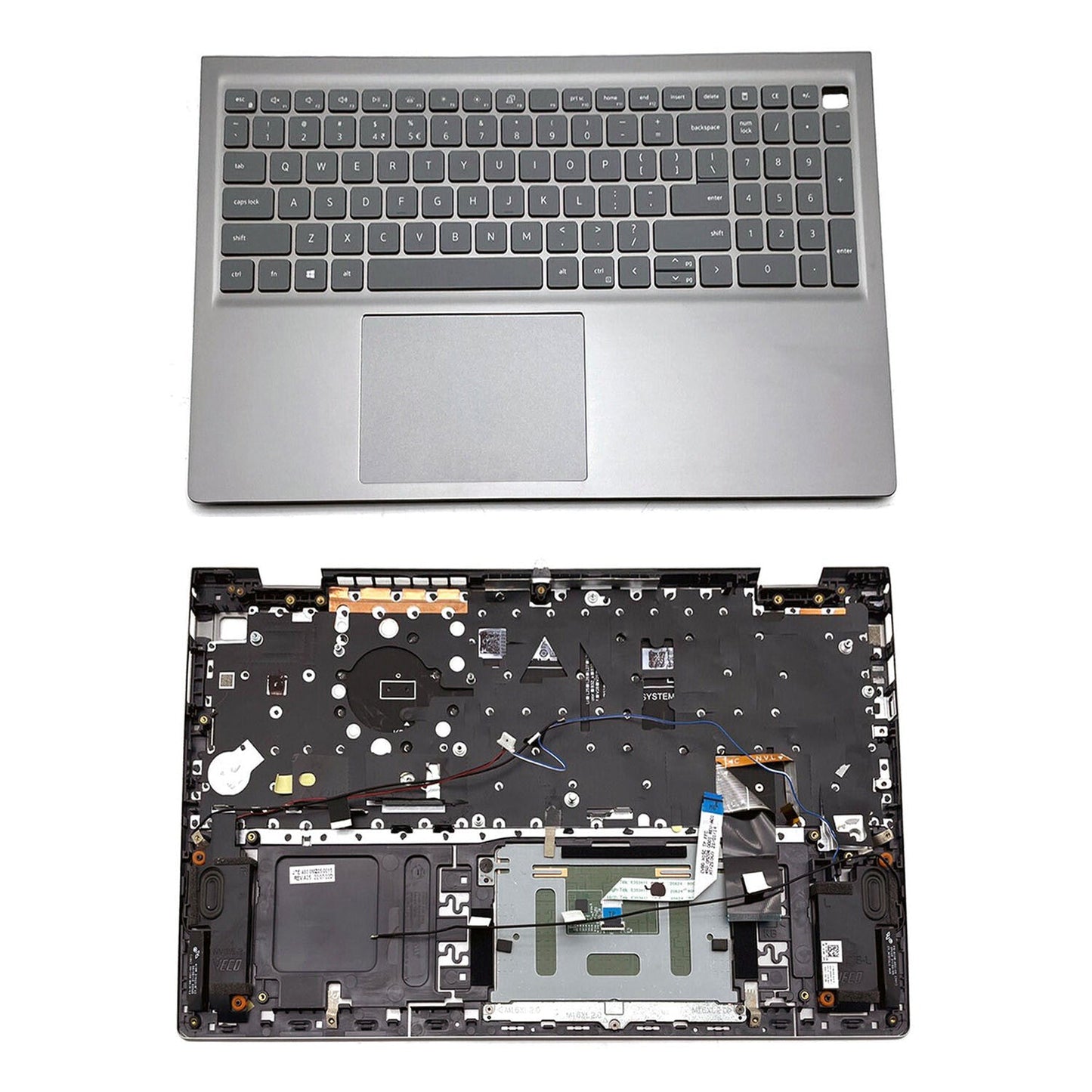 For Dell Inspiron 15Pro 5510 5515 Palmrest Backlit Keyboard Touchpad 06P0TG Gray