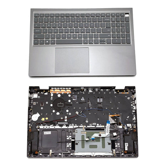 For Dell Inspiron 15Pro 5510 5515 Palmrest Backlit Keyboard Touchpad 06P0TG Gray