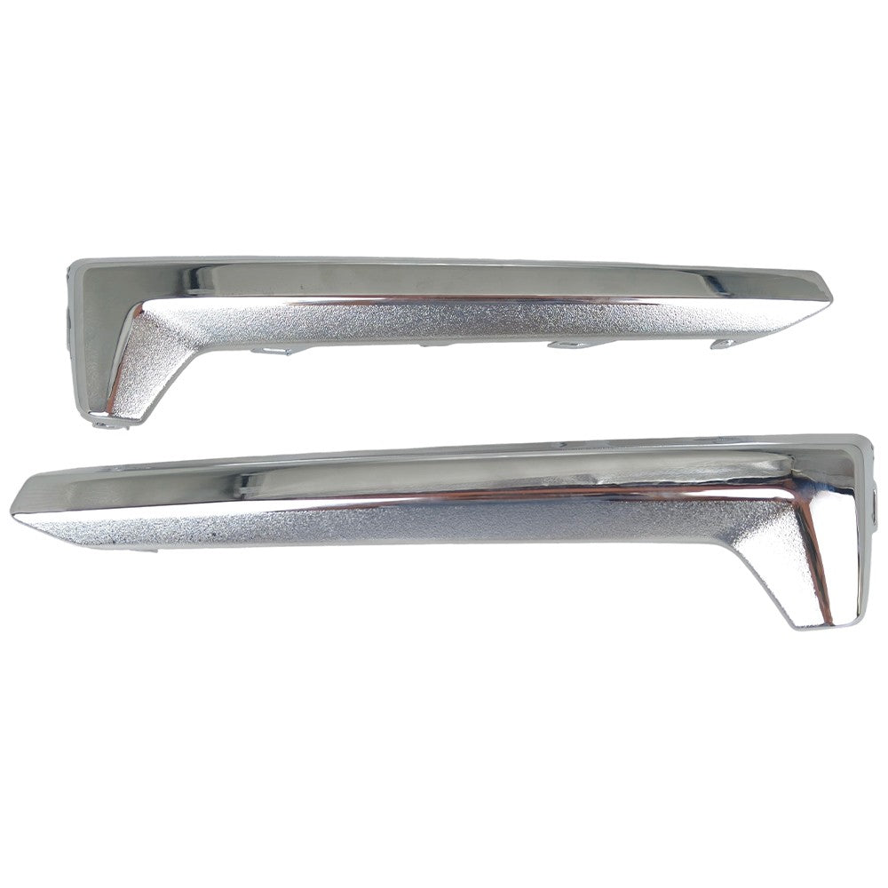Left&Right Front Fog Light Cover Trim Chrome For 2017 2018 Subaru Forester