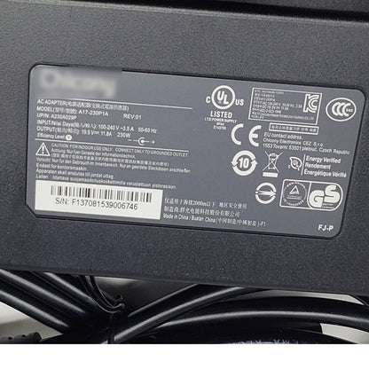 5.5*2.5mm 19.5V 11.8A 230W For MSI Clevo GigaByte A17-230P1A AC Adapter Charger