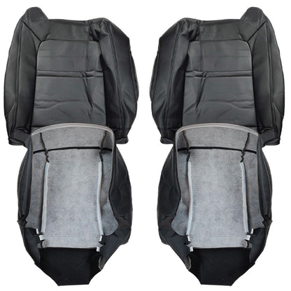 Front Leather Seat Cover Black For 2003 2004 2005 2006 2007 Hummer H2 SUV SUT
