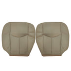 Driver & Passenger Bottom Leather Seat Cover Tan For 2005-2006 Cadillac Escalade