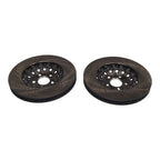 New Pair Set of 2 Front 375mm Drilled Brake Disc Rotors for 2018-2023 Audi RS5