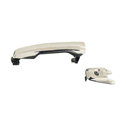 Front Left Exterior Door Handle For 2011-2017 Ford Explorer Chrome with Key Hole