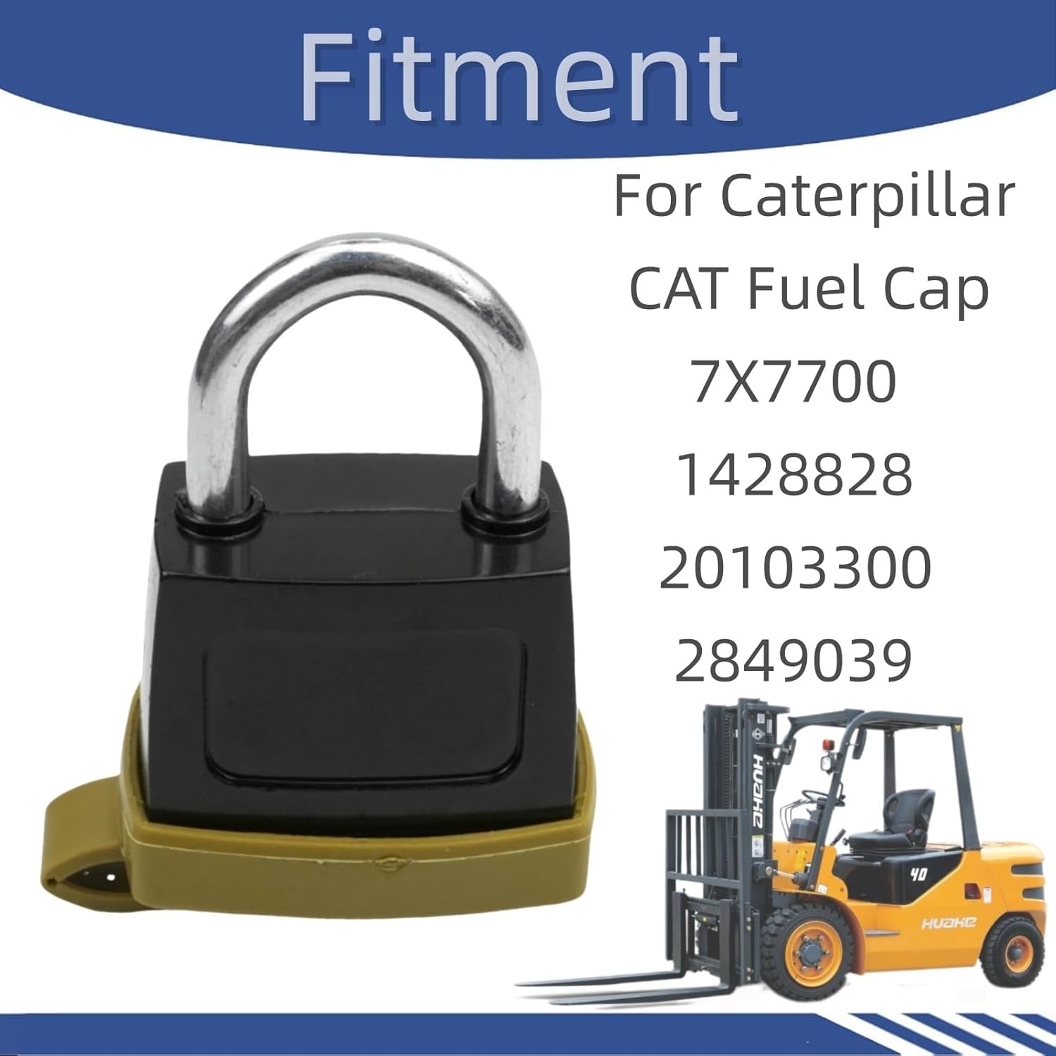 246-2641 3 set Padlock with Key For Caterpillar CAT Fuel Cap 7X7700 1428828