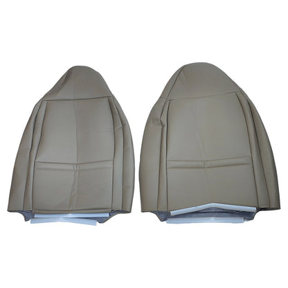 Front Both Side Bottom Top Leather Seat Cover TAN For 2001 Ford F250 F350 Lariat