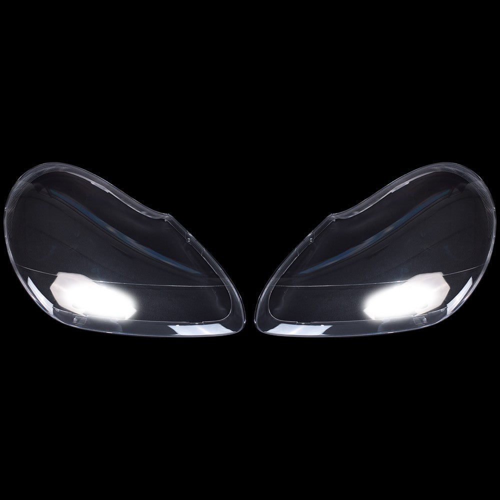 For Porsche Cayenne 2003-2006 2PCS Car Headlight Lens Cover Shell+Glue Clear L+R