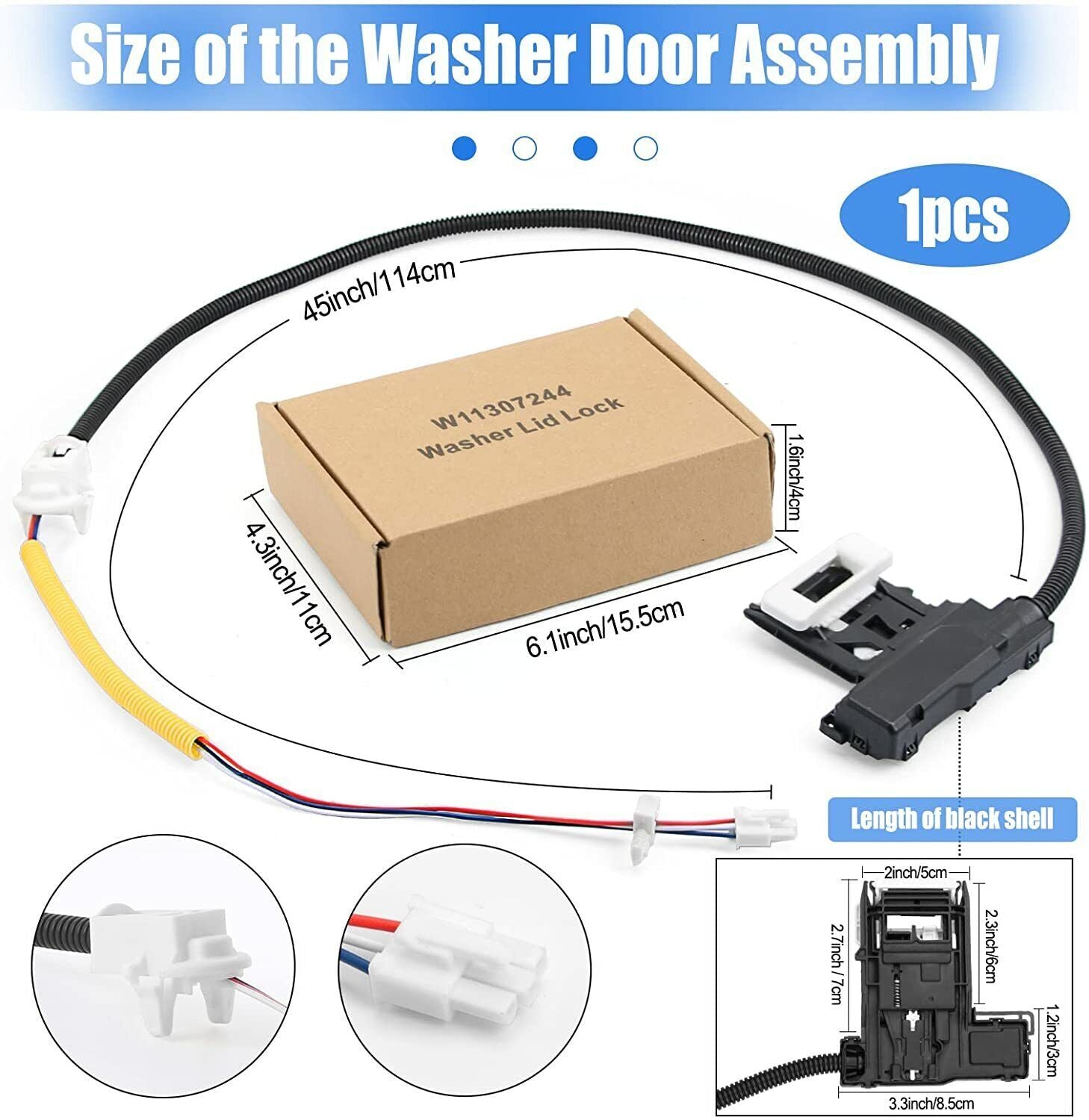 W11307244 W10682535 Lid Lock Switch For Whirlpool Maytag Washer Washing Machine