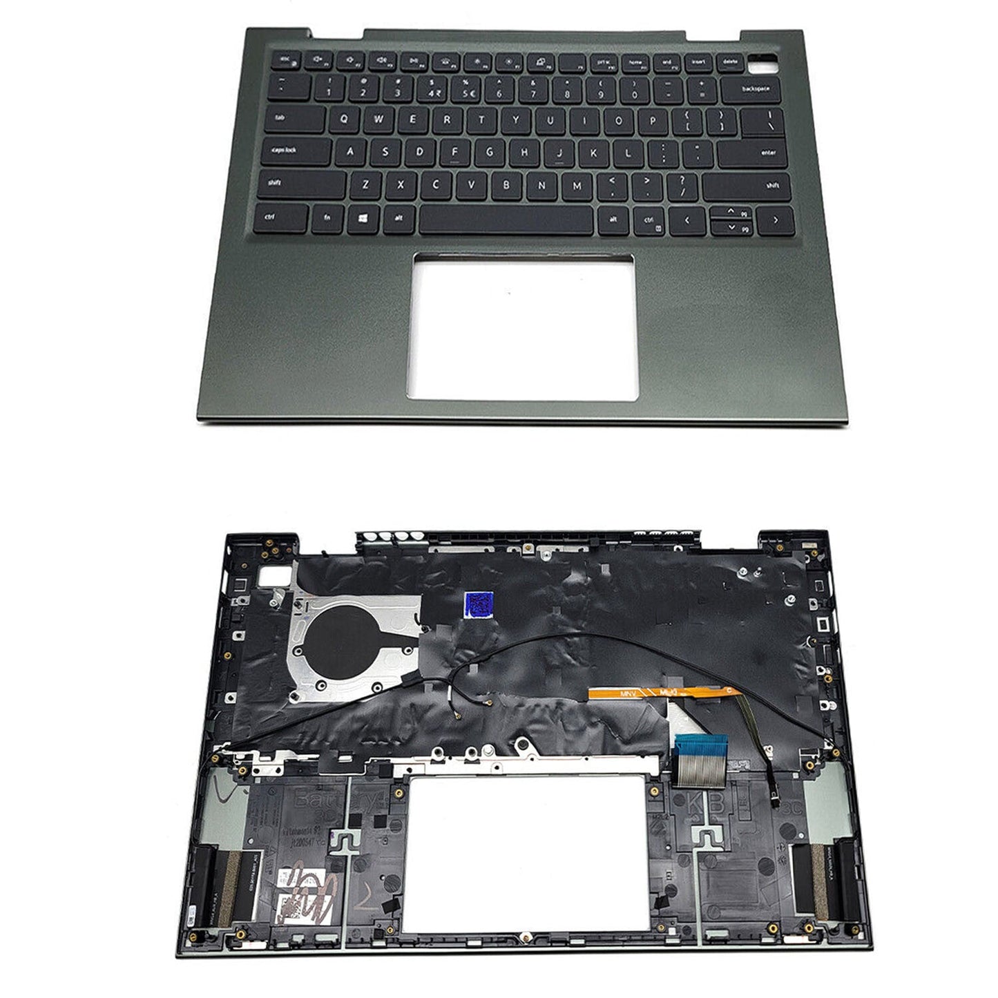 New Palmrest Backlit Keyboard Green 0VJ2PX For Dell Inspiron 14 5410 7415 2-in-1