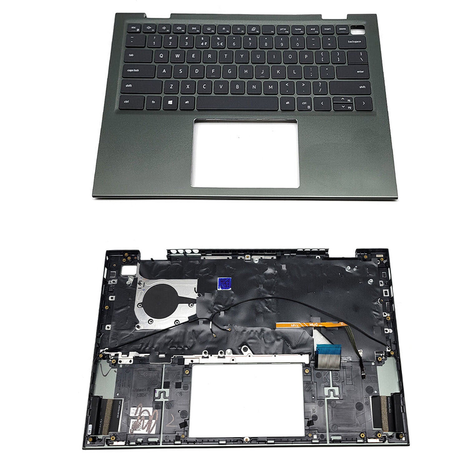 New Palmrest Backlit Keyboard Green 0VJ2PX For Dell Inspiron 14 5410 7415 2-in-1