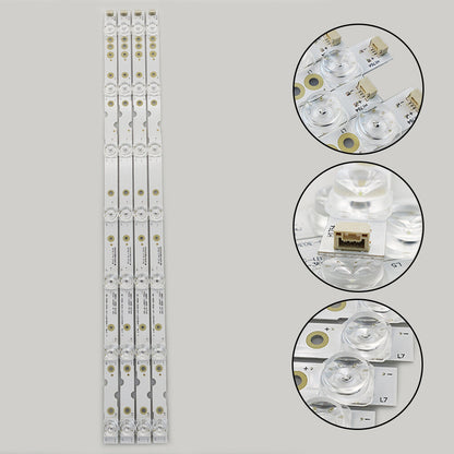 LED Strips For TCL D50A360 D50A730U 50S421LFAA 50S425KEBA TCL-GIC-50D6-3030-4X7