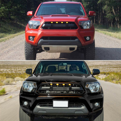 Front Hood Grille Amber LED Lights Assy w/Wire Harness For 12-15 Toyota Tacoma