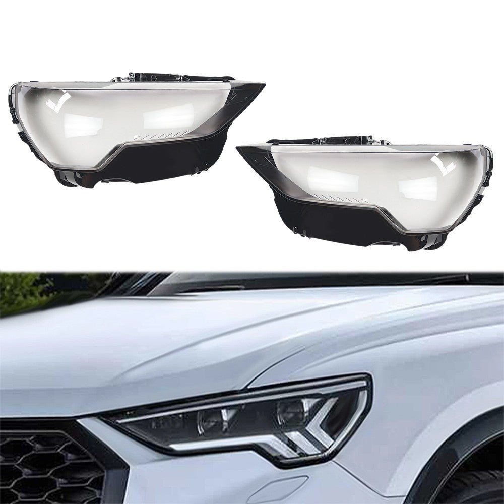 For 2019-2023 Audi Q3 Left & Right Headlight Covers Headlight Lens Covers