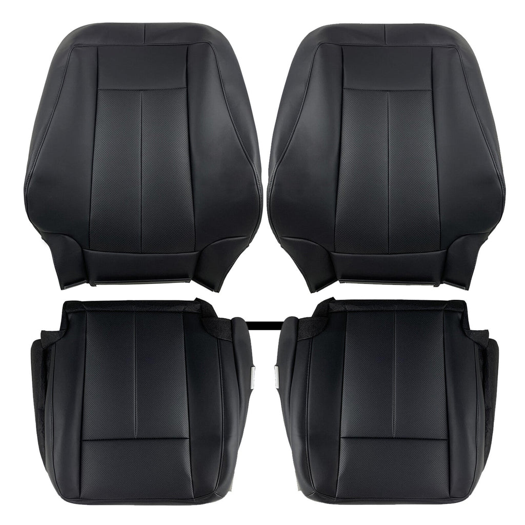 Front Leather Perforated Seat Cover Black For 2007-2014 Ford Expedition Limited