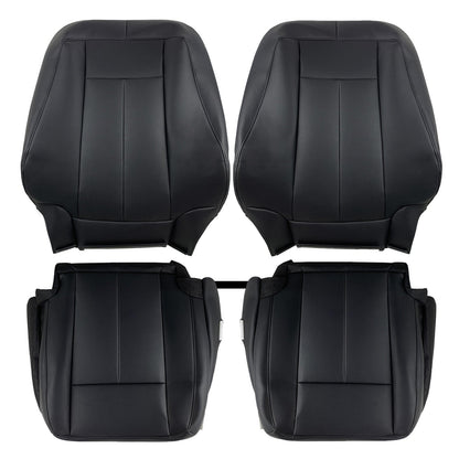 Front Leather Perforated Seat Cover Black For 2007-2014 Ford Expedition Limited