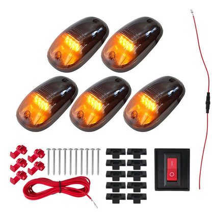 For Dodge Ram 1500 2500 3500 4500 2003-2018 Amber Smoke Cab Roof Marker Lights