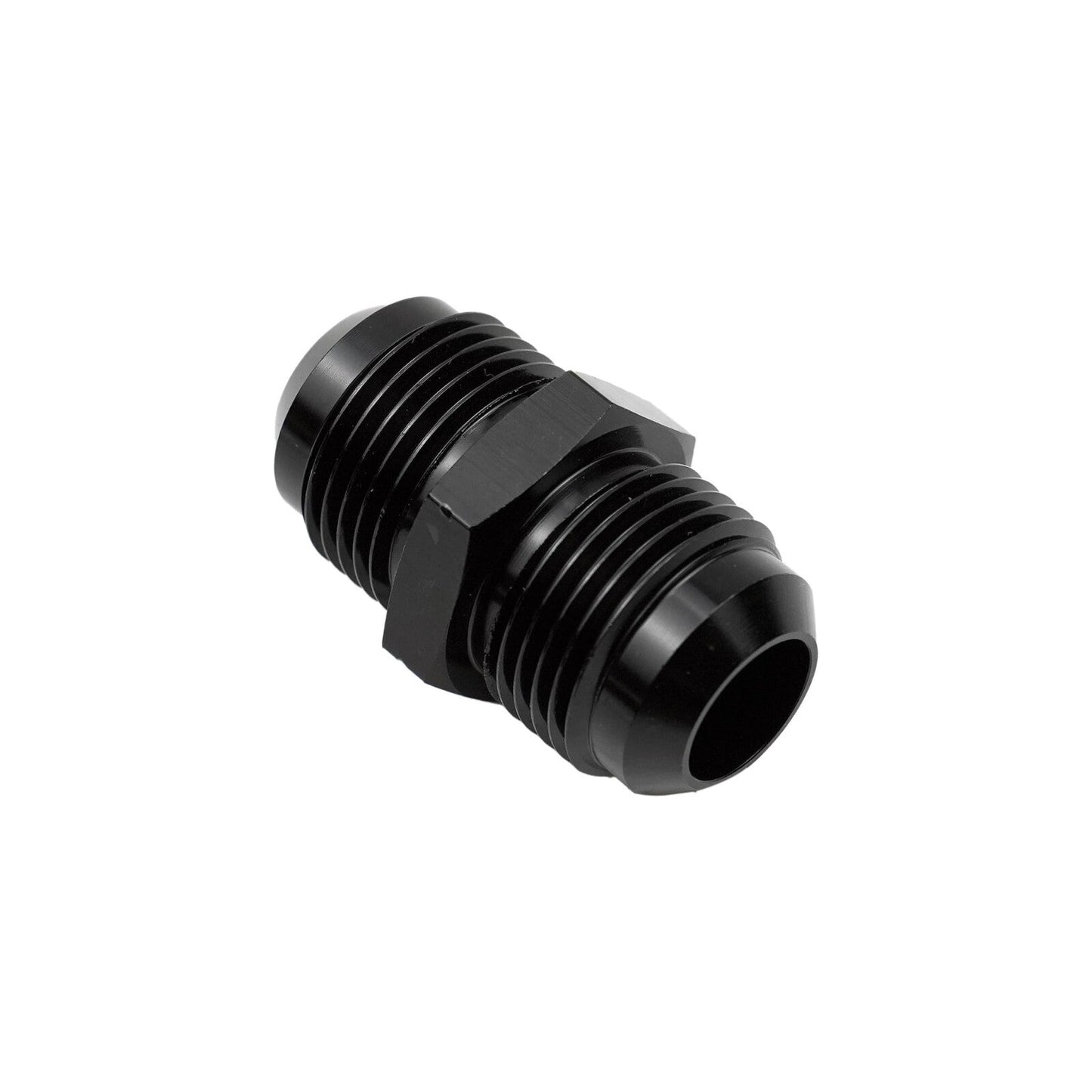 12 to 12 Flare Union Coupler Straight Fuel Hose Fitting Coupling Aluminum Black