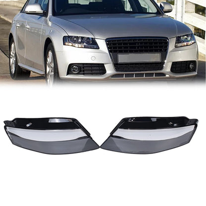2PCS Left & Right For 2009-2012 Audi A4 Headlamp Cover Headlight Lens Cover