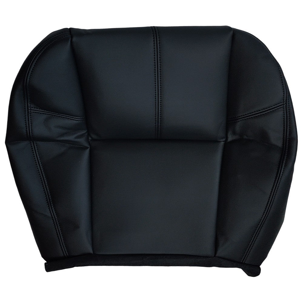 For 2007-13 Chevy Silverado 1500 2500 HD Driver Bottom Leather Seat Cover Black