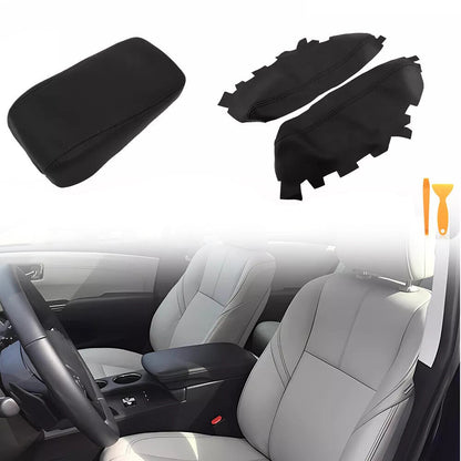 For 2013-2018 Toyota Avalon Front Door Panels Armrest Cover Leather Black