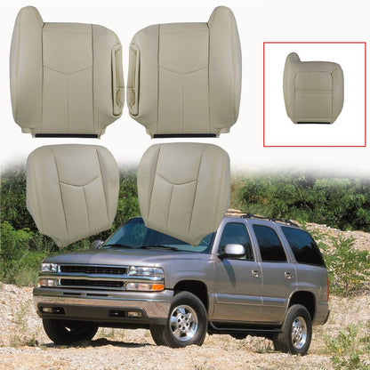 Driver Passenger Leather Seat cover Tan For 2003 2004-2006 Chevy Tahoe Suburban