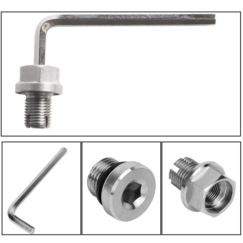 Oil Drain Plug Self Tapping Piggyback Stainless Steel Repair Kit M12