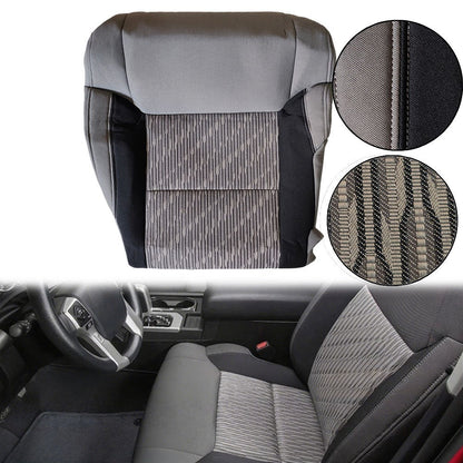 For 2014 2015-2021 Toyota Tundra Front Driver Bottom Cloth Seat Cover Gray/Black