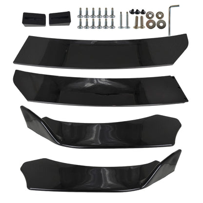 Universal Front Bumper Lip Spoiler Splitter Glossy Black For JEEP Grand Cherokee