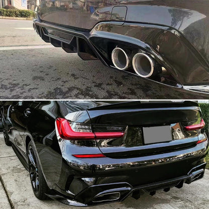 Gloss Black Rear Diffuser For BMW 330e xDrive 2022	Base Sedan 4-Door L4 2.0L