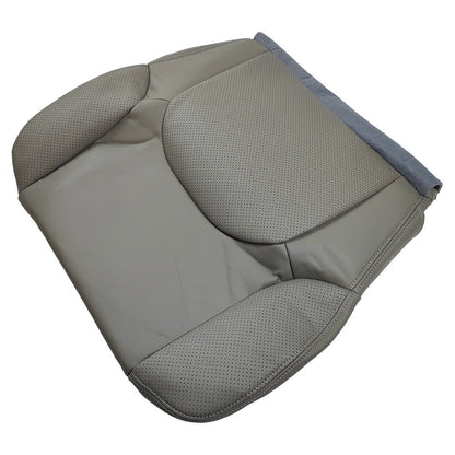 For 2005-2021 Nissan Frontier Driver Bottom Perforated Leather Seat Cover Gray
