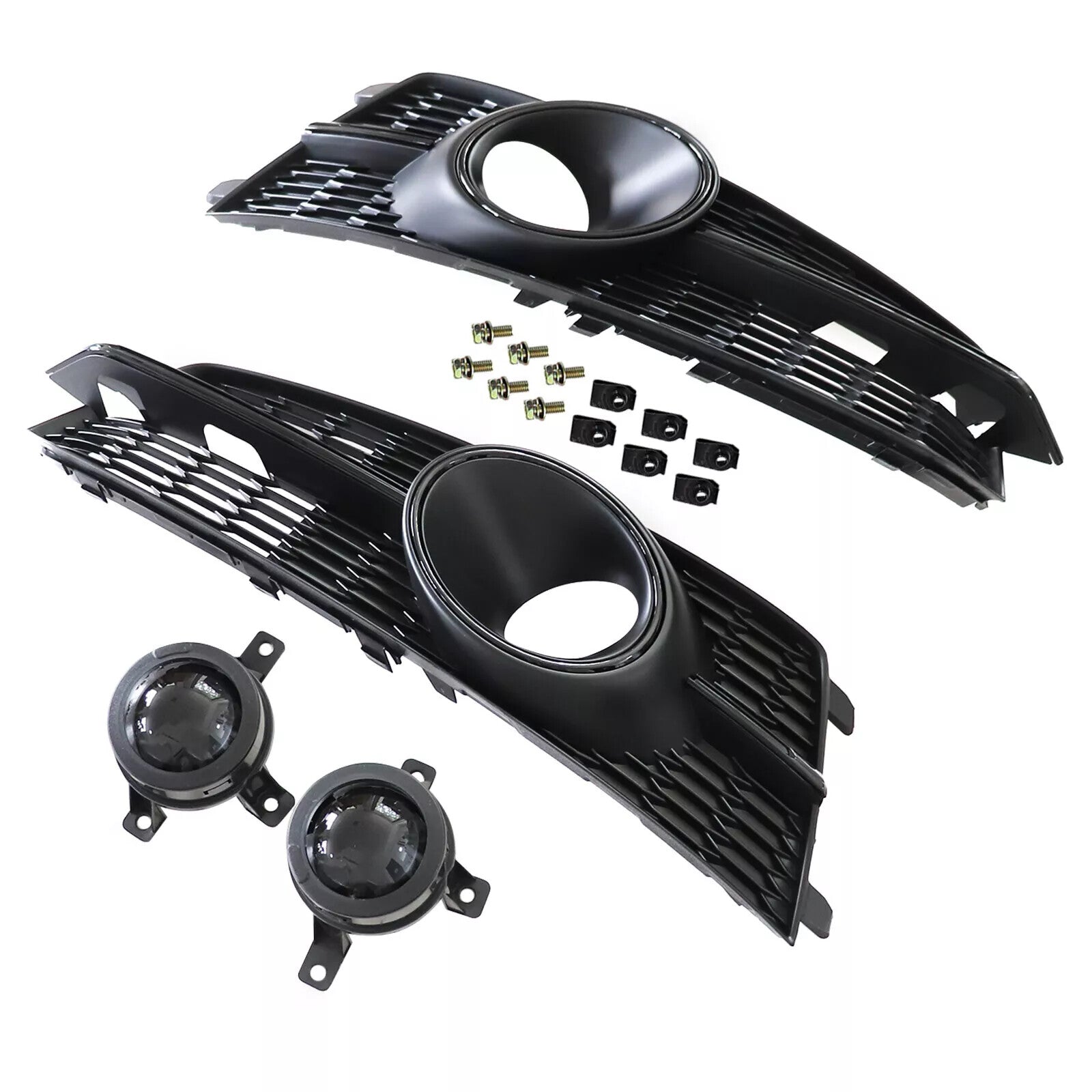 For Audi A6 S6 RS6 2016 2017 2018 Front honeycomb Mesh Grill Fog Light Grille