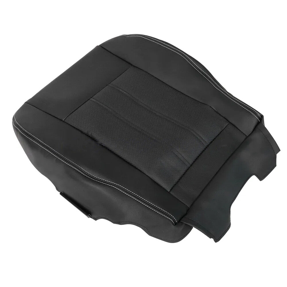 Driver Side Bottom Seat Cover Black White Seam For 2008-2020 Dodge Grand Caravan