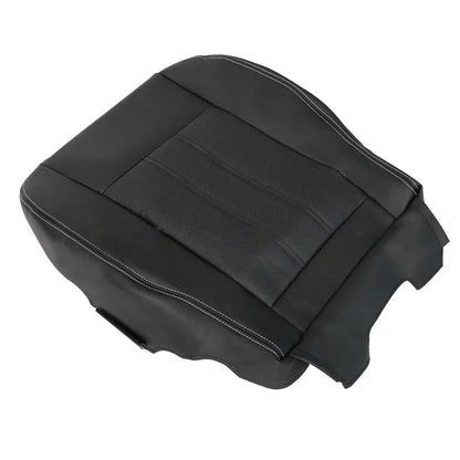 Driver Side Bottom Seat Cover Black White Seam For 2008-2020 Dodge Grand Caravan