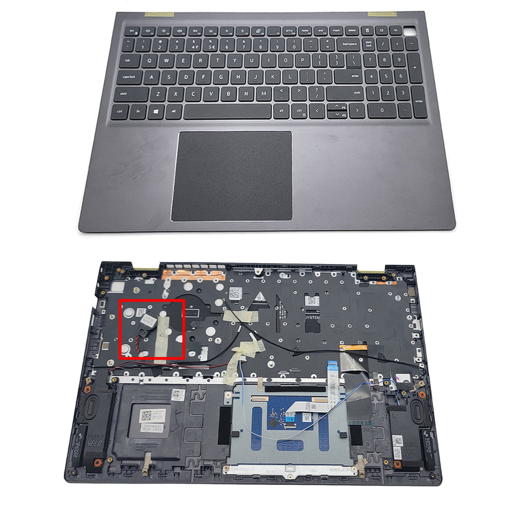 New Gray Palmrest Backlit Keyboard Touchpad For Dell Vostro 15 5510 5515 0JVYYX