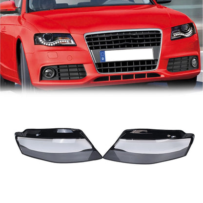 2PCS Left & Right For 2009-2012 Audi A4 Headlamp Cover Headlight Lens Cover