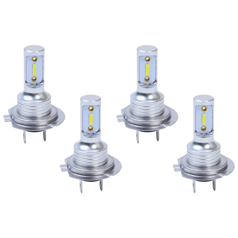 4Pcs H7 LED Headlights Bulbs 10000K High Low Beams Kit Combo Super White Bright