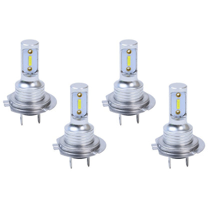 4Pcs H7 LED Headlights Bulbs 10000K High Low Beams Kit Combo Super White Bright