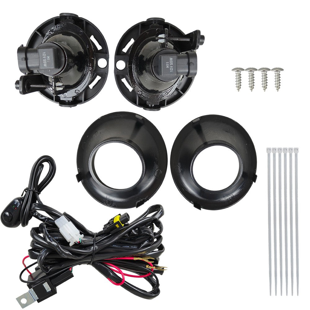 For 15-23 Dodge Challenger Bumper Fog Lights Driving Lamps Pair w/Wiring Switch
