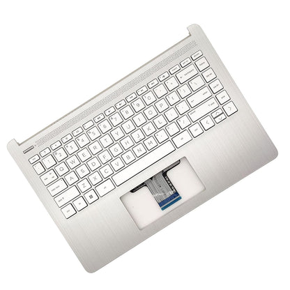 Silver Palmrest Keyboard For HP 14-DQ 14-FQ0110WM 14s-dq 14s-fq 14-FQ L88200-001