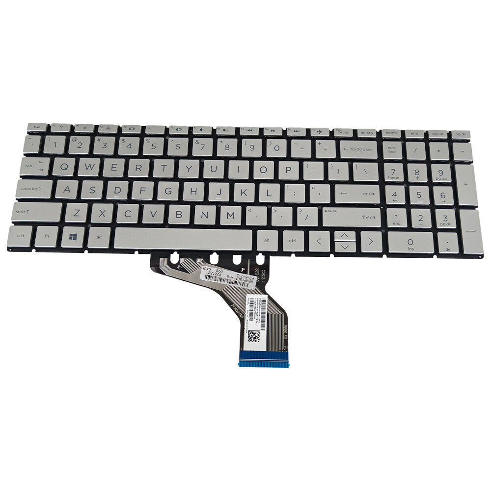Silver Keyboard For HP 15s-dy 15s-dy2000 15s-dy2073dx 15s-dy2046ms 15s-dy2xxx US