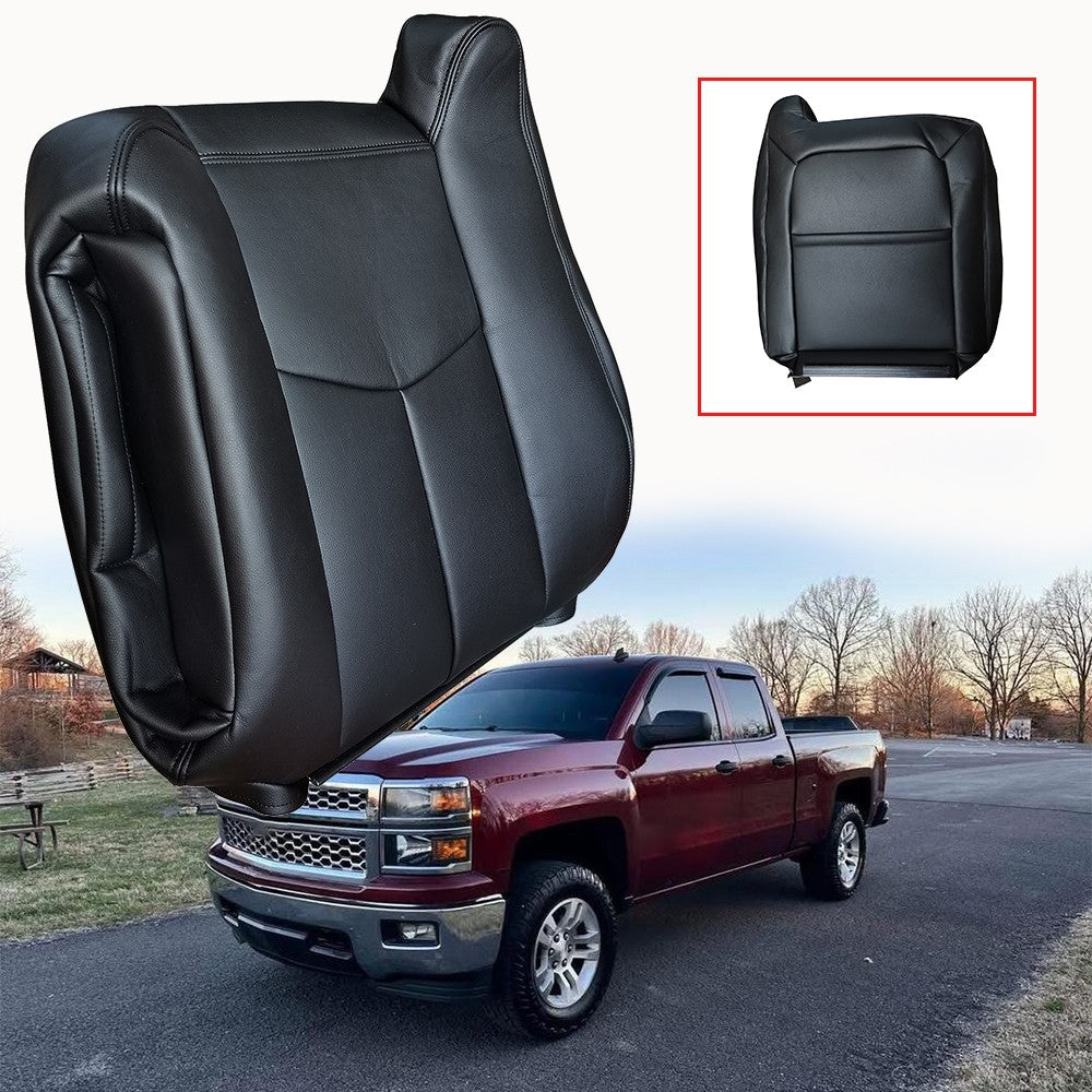 Driver Top Leather Seat cover Dark Gray For 2003-2006 Chevy Silverado Avalanche