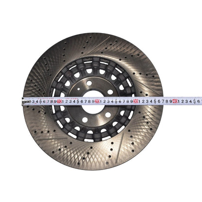 New Pair Set of 2 Front 375mm Drilled Brake Disc Rotors for 2018-2023 Audi RS5