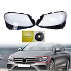 Headlight Lens Covers for Mercedes E-Class W213 2017-2020 Left+Right w/ Sealant
