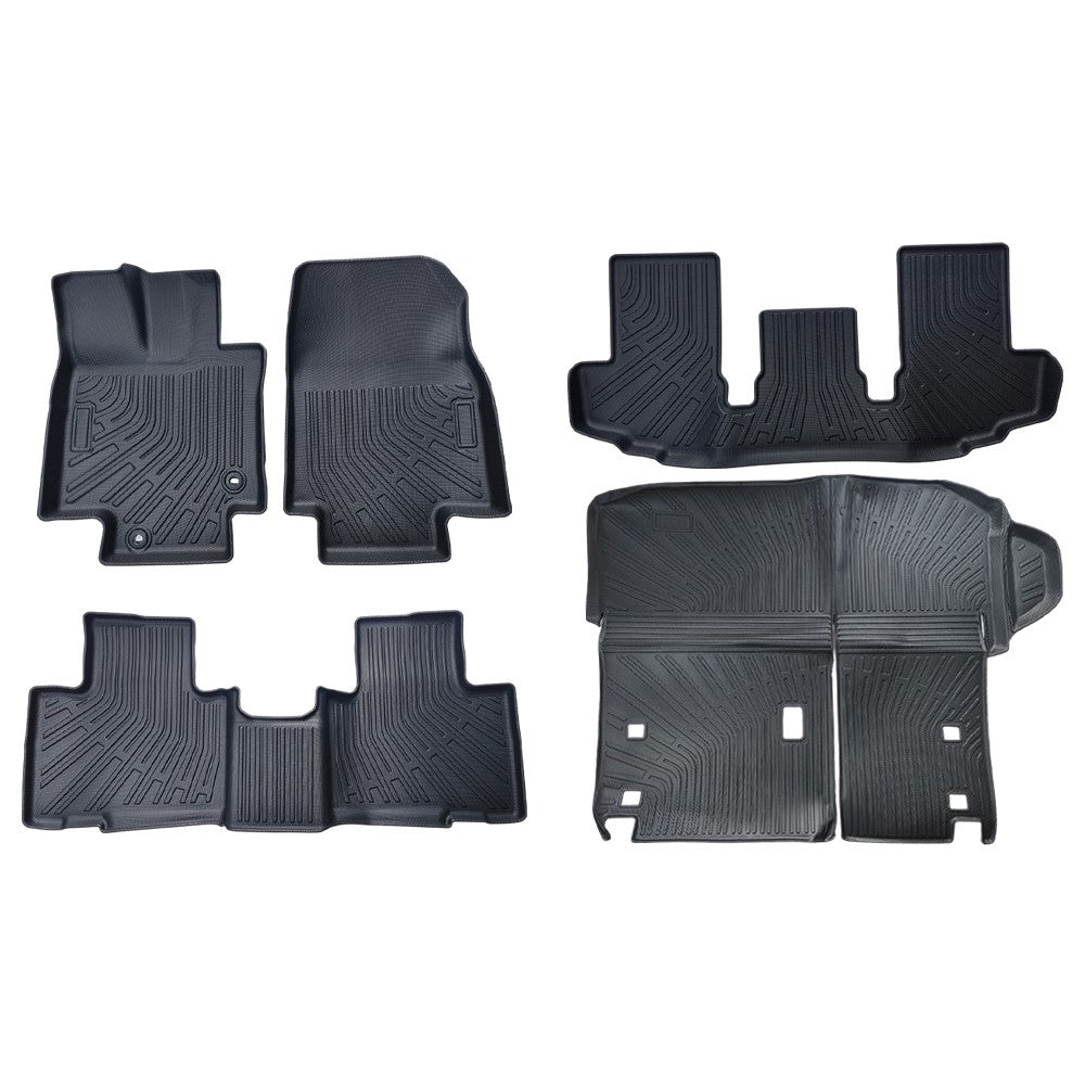 For 2020-2025 Toyota Highlander 7 Seat Floor Mats + Rear Trunk Cargo Liner
