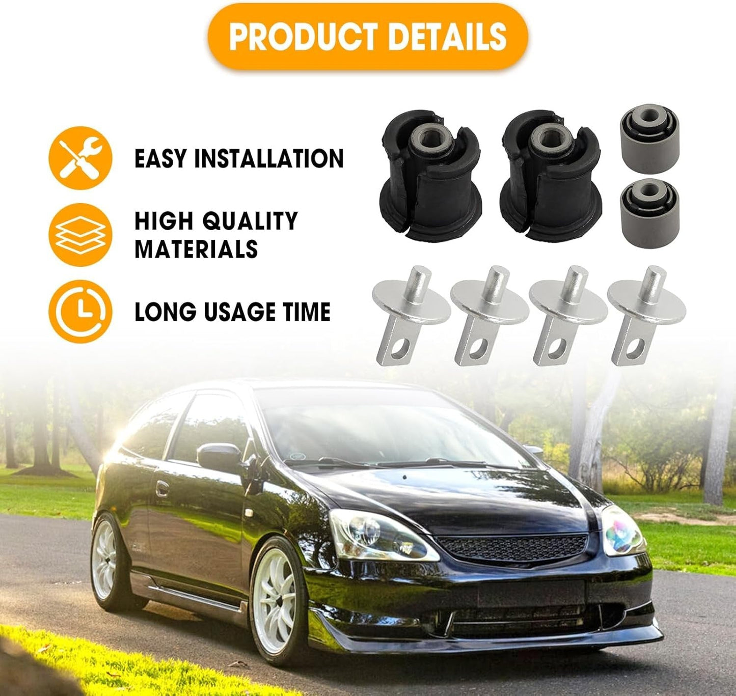 2set New for Honda CR-V CRV 02-06 Rear Control Trailing Arm Axle Bushes Bushings