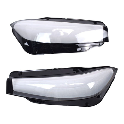 For BMW 3-Series G20 G28 2023-2024 Pair Front Headlight Cover Clear+Sealant Glue