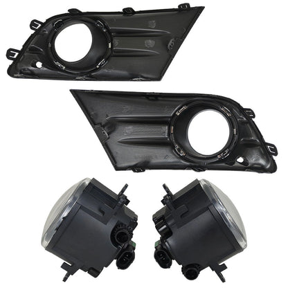 New A Pair Fog Light W/Cover&Chrome Trim For Honda Pilot 2012-2013-2014-2015 US