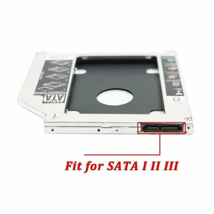 9.5mm Universal For SATA 2nd HDD SSD Hard Drive Caddy CD/DVD-ROM Optical Bay US