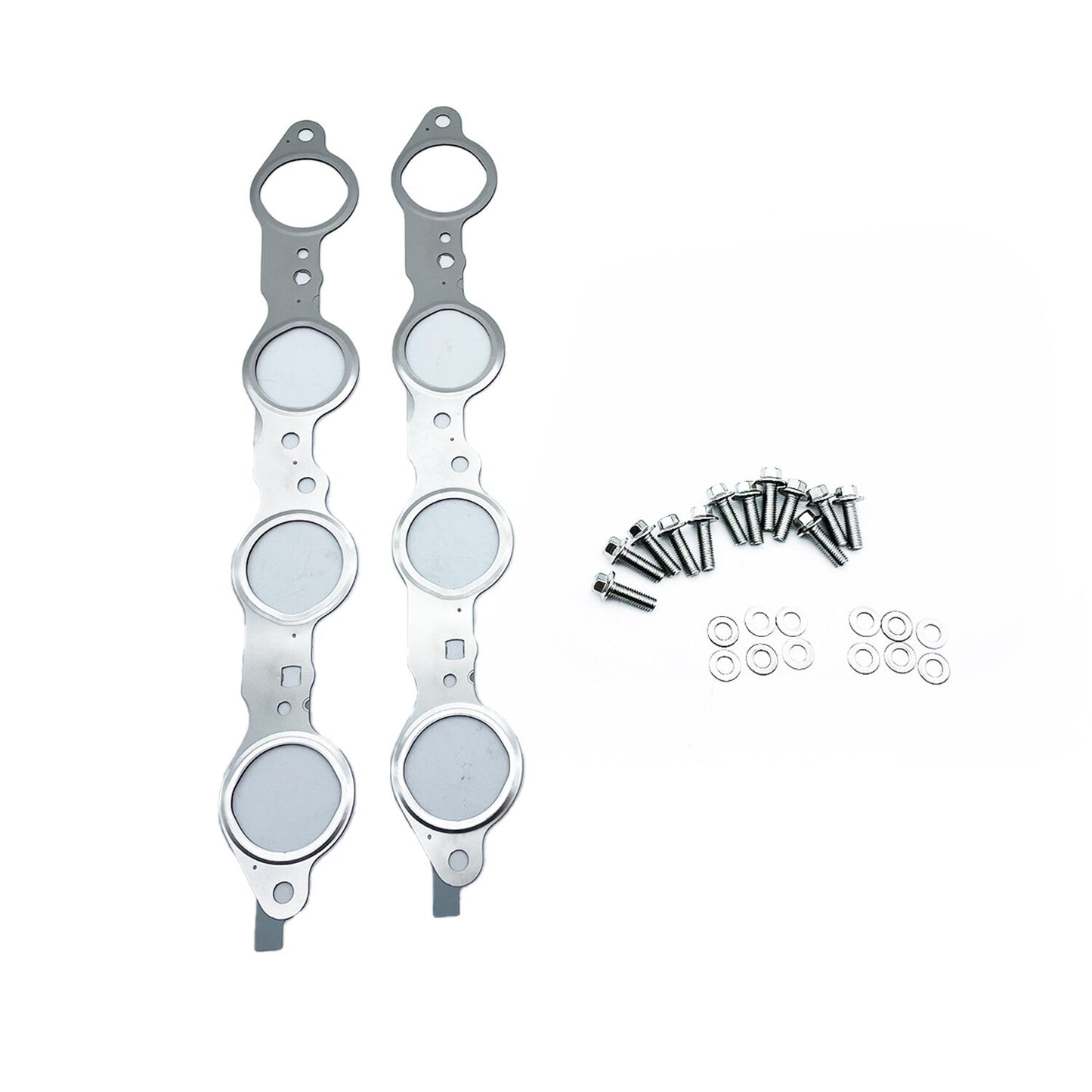 For LS1 4.8 5.3 5.7 6.0 6.2L LS MLS Exhaust Manifold Header Gasket Pair W/Bolts