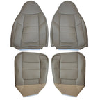 Front Both Side Bottom Top Leather Seat Cover TAN For 2001 Ford F250 F350 Lariat